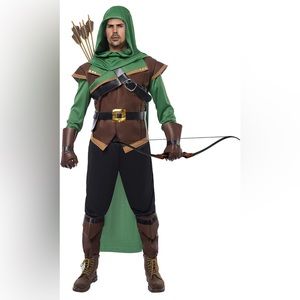 Renaissance Robin Hood Deluxe Men Costume Set Made of Leather